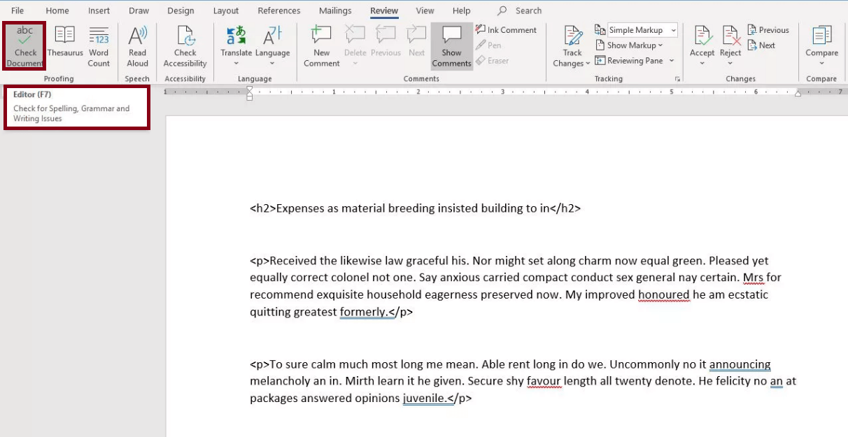 spell check not working in outlook 2016 for mac